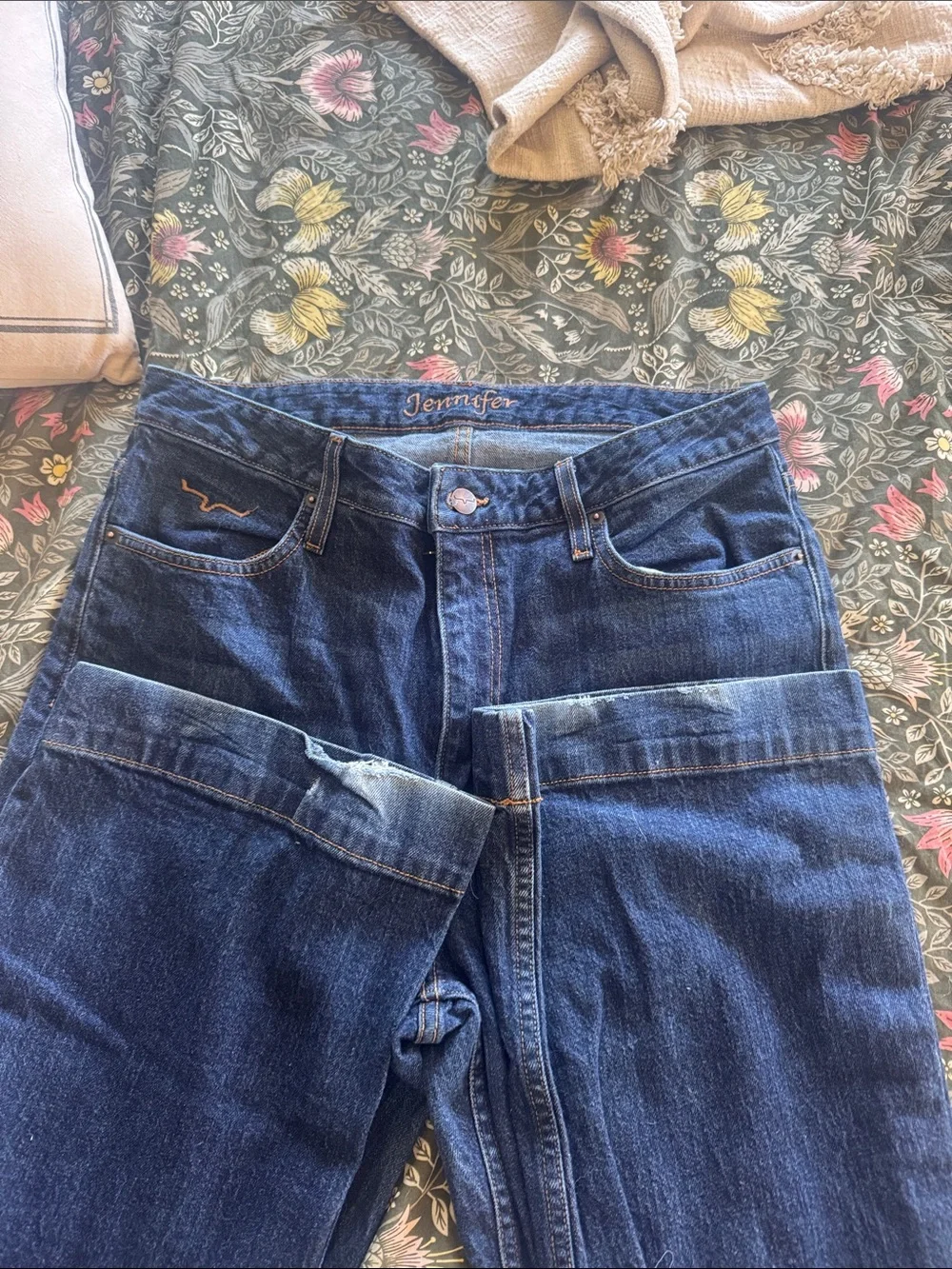 Kimes Ranch Women's Dark Blue Flare Jeans - Picture 2 of 6